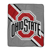 Pixsona Pixel Fleece Licensed Ohio State Buckeyes Stripe Pixel Fleece Blanket | Personalized | Custom
