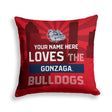 Pixsona Gonzaga Bulldogs Skyline Throw Pillow | Personalized | Custom