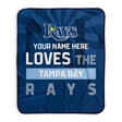 Pixsona Tampa Bay Rays Skyline Pixel Fleece Blanket | Personalized | Custom