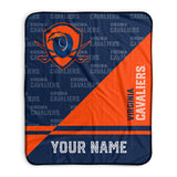 Pixsona Virginia Cavaliers Split Pixel Fleece Blanket | Personalized | Custom