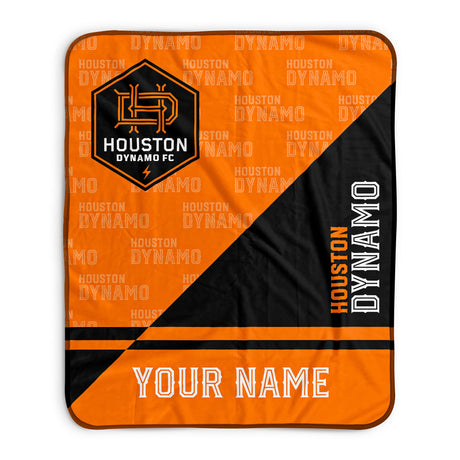 Pixsona Houston Dynamo Split Pixel Fleece Blanket | Personalized | Custom