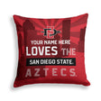 Pixsona San Diego State Aztecs Skyline Throw Pillow | Personalized | Custom