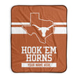 Pixsona Texas Longhorns Stripes Pixel Fleece Blanket | Personalized | Custom