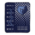 Pixsona Memphis Grizzlies Halftone Pixel Fleece Blanket | Personalized | Custom