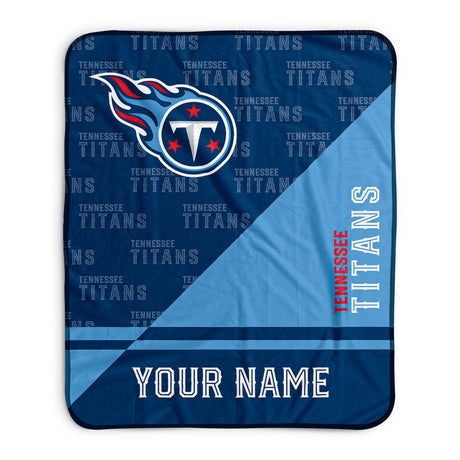 Pixsona Tennessee Titans Split Pixel Fleece Blanket | Personalized | Custom