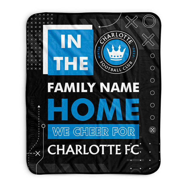 Pixsona Charlotte FC Cheer Pixel Fleece Blanket | Personalized | Custom