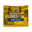 Pixsona Kent State Golden Flashes Skyline Tapestry | Personalized | Custom