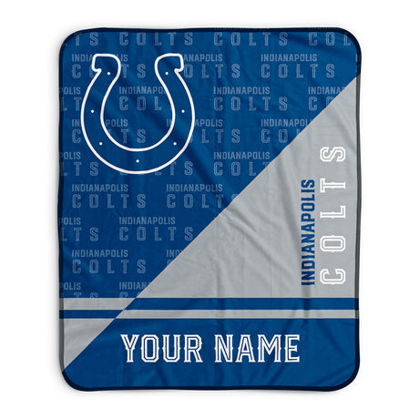 Pixsona Indianapolis Colts Split Pixel Fleece Blanket | Personalized | Custom