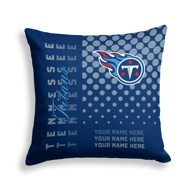 Pixsona Tennessee Titans Halftone Throw Pillow | Personalized | Custom