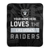 Pixsona Las Vegas Raiders Skyline Pixel Fleece Blanket | Personalized | Custom