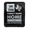 Pixsona San Antonio Spurs Cheer Pixel Fleece Blanket | Personalized | Custom