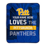 Pixsona Pitt Panthers Skyline Pixel Fleece Blanket | Personalized | Custom