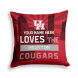 Pixsona Houston Cougars Skyline Throw Pillow | Personalized | Custom