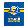 Pixsona Los Angeles Rams Stripes Pixel Fleece Blanket | Personalized | Custom