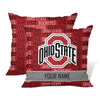 Pixsona Throw Pillows Licensed Ohio State Buckeyes Name Pattern Throw Pillow | Personalized | Custom