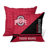Pixsona Ohio State Buckeyes Split Throw Pillow | Personalized | Custom