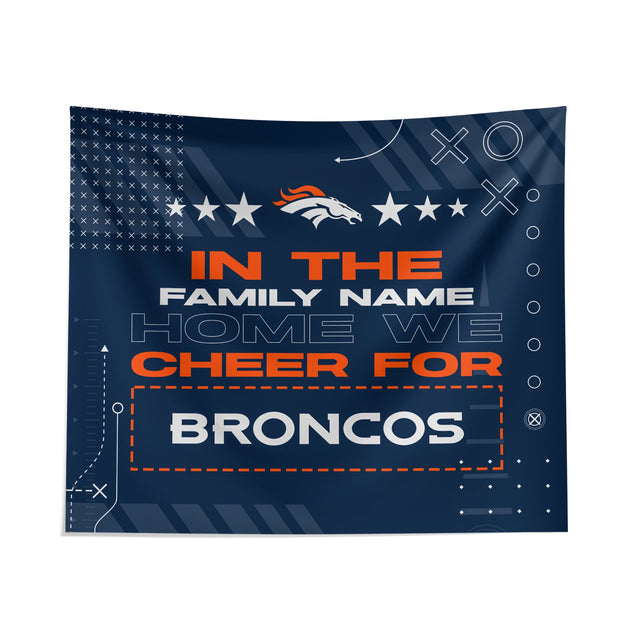 Pixsona Denver Broncos Cheer Tapestry | Personalized | Custom