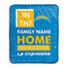 Pixsona Los Angeles Chargers Cheer Pixel Fleece Blanket | Personalized | Custom