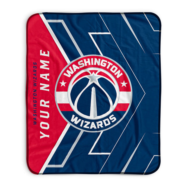 Pixsona Washington Wizards Glow Pixel Fleece Blanket | Personalized | Custom