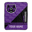 Pixsona Central Arkansas Bears Split Pixel Fleece Blanket | Personalized | Custom