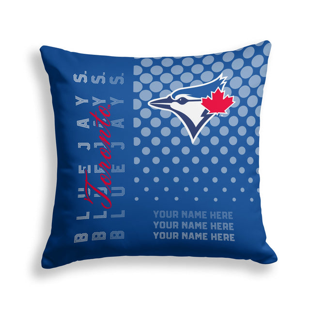 Pixsona Toronto Blue Jays Halftone Throw Pillow | Personalized | Custom