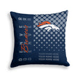 Pixsona Denver Broncos Halftone Throw Pillow | Personalized | Custom