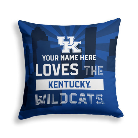 Pixsona Kentucky Wildcats Skyline Throw Pillow | Personalized | Custom
