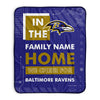 Pixsona Baltimore Ravens Cheer Pixel Fleece Blanket | Personalized | Custom