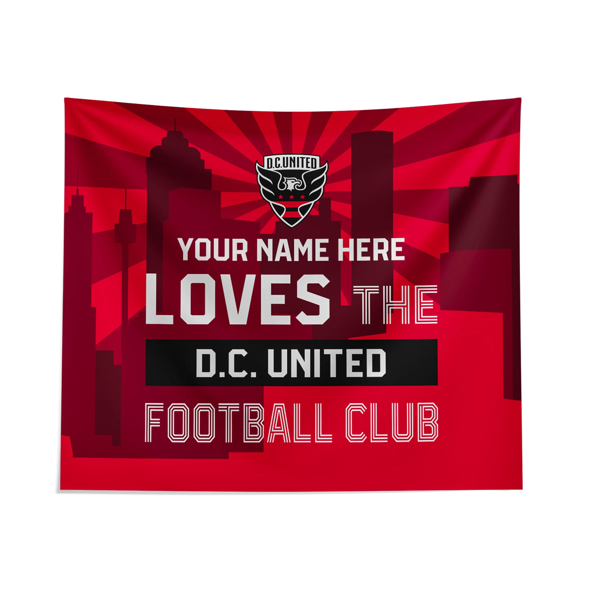 Pixsona D.C. United Skyline Tapestry | Personalized | Custom