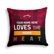 Pixsona Miami Heat Skyline Throw Pillow | Personalized | Custom