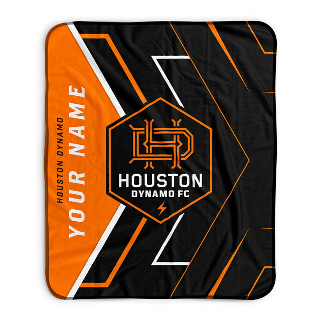 Pixsona Houston Dynamo Glow Pixel Fleece Blanket | Personalized | Custom