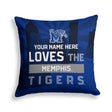 Pixsona Memphis Tigers Skyline Throw Pillow | Personalized | Custom