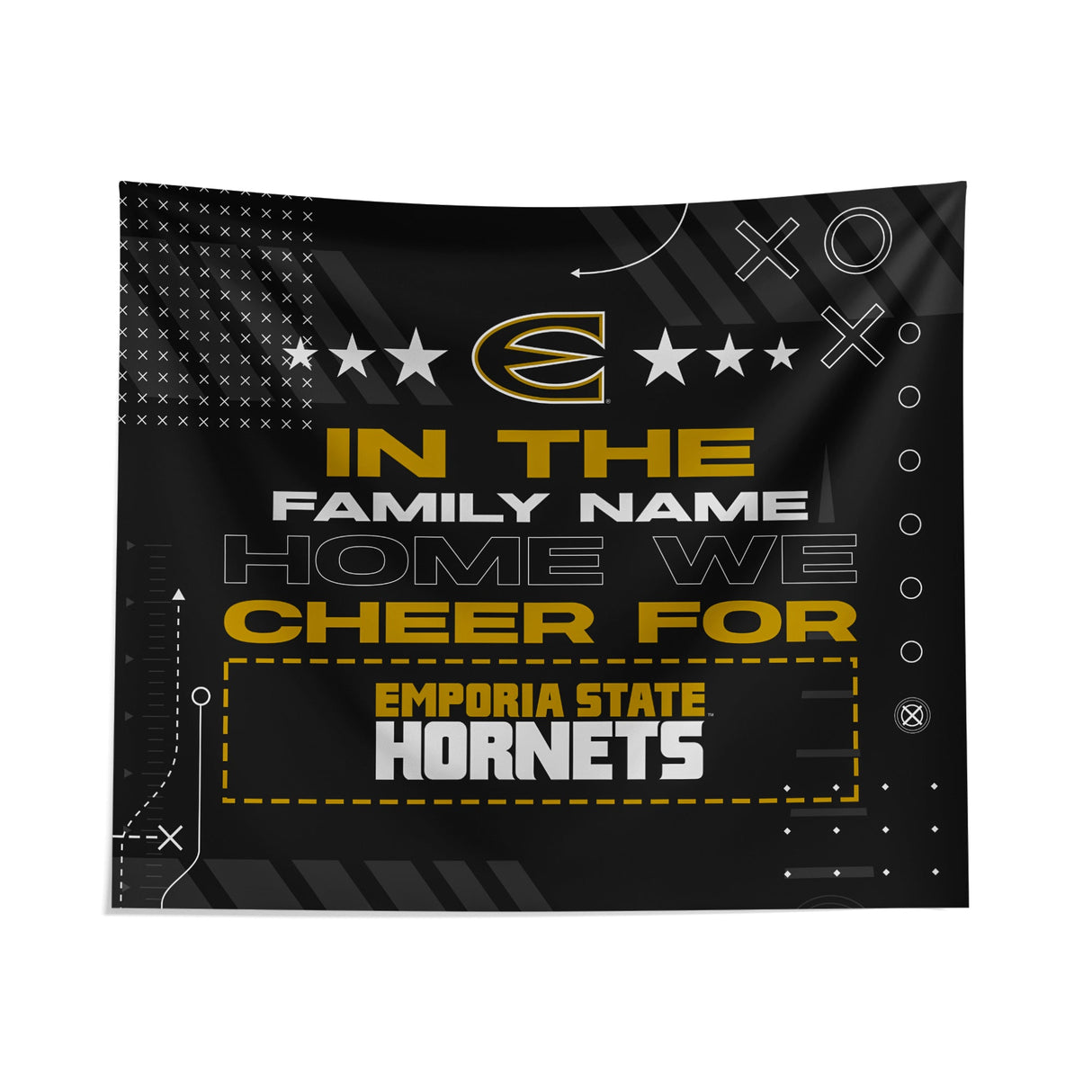 Pixsona Emporia State Hornets Cheer Tapestry | Personalized | Custom