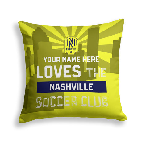 Pixsona Nashville SC Skyline Throw Pillow | Personalized | Custom