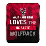 Pixsona NC State Wolfpack Skyline Pixel Fleece Blanket | Personalized | Custom
