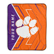 Pixsona Clemson Tigers Glow Pixel Fleece Blanket | Personalized | Custom