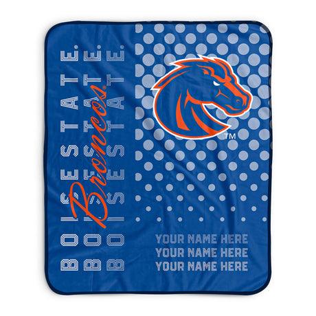 Pixsona Boise State Broncos Halftone Pixel Fleece Blanket | Personalized | Custom