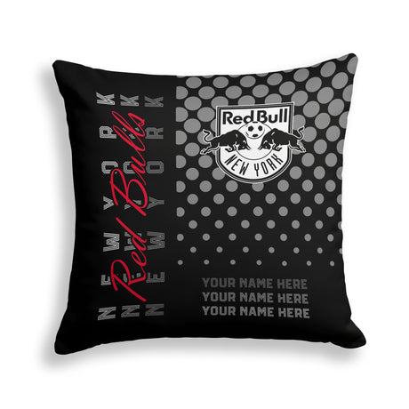 Pixsona New York Red Bulls Halftone Throw Pillow | Personalized | Custom