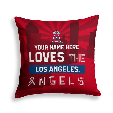 Pixsona Los Angeles Angels Skyline Throw Pillow | Personalized | Custom