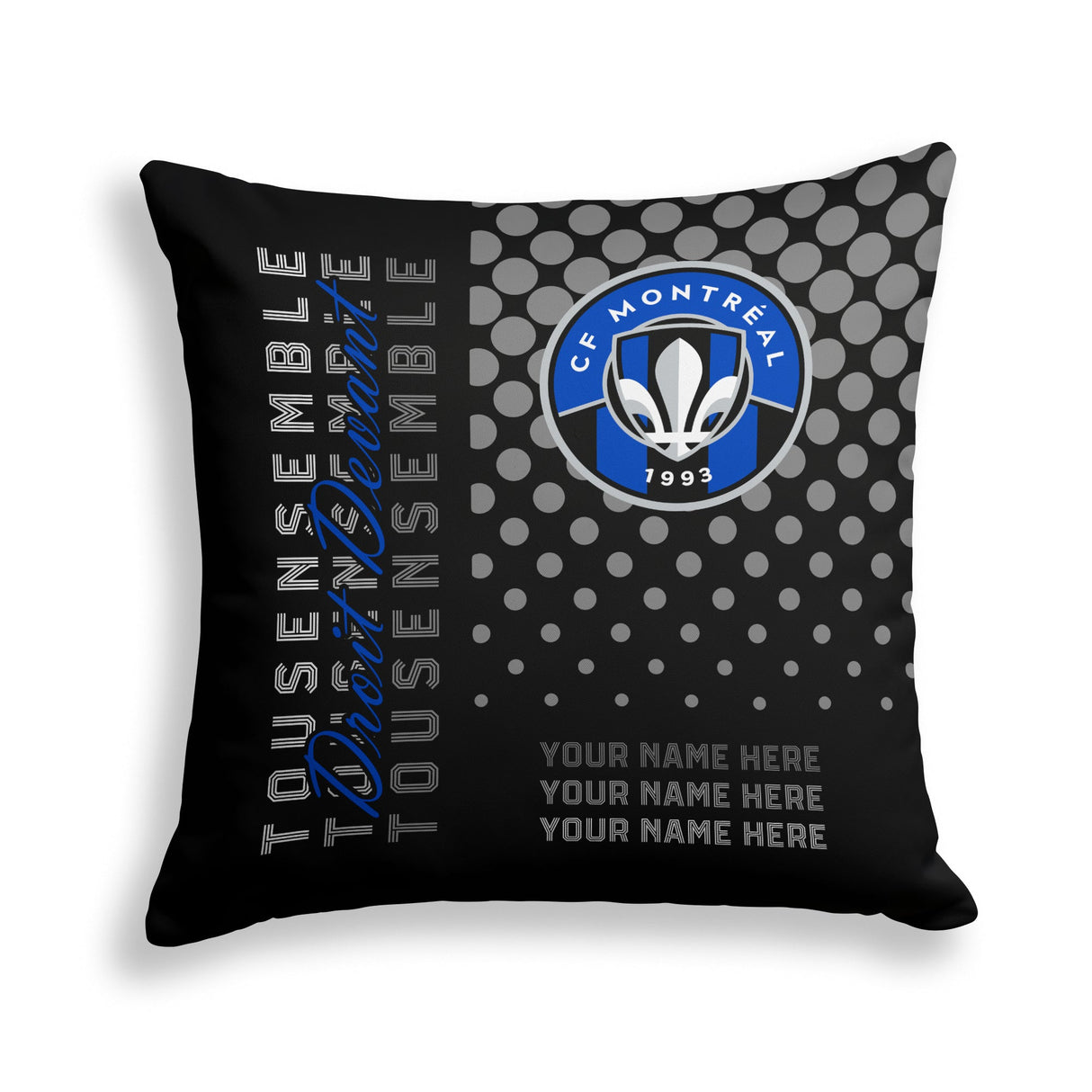 Pixsona CF Montreal Halftone Throw Pillow | Personalized | Custom