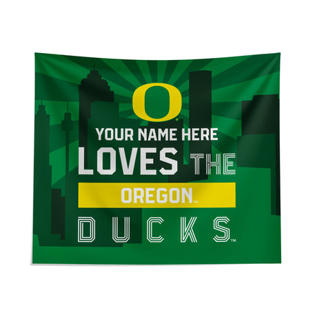 Pixsona Oregon Ducks Skyline Tapestry | Personalized | Custom