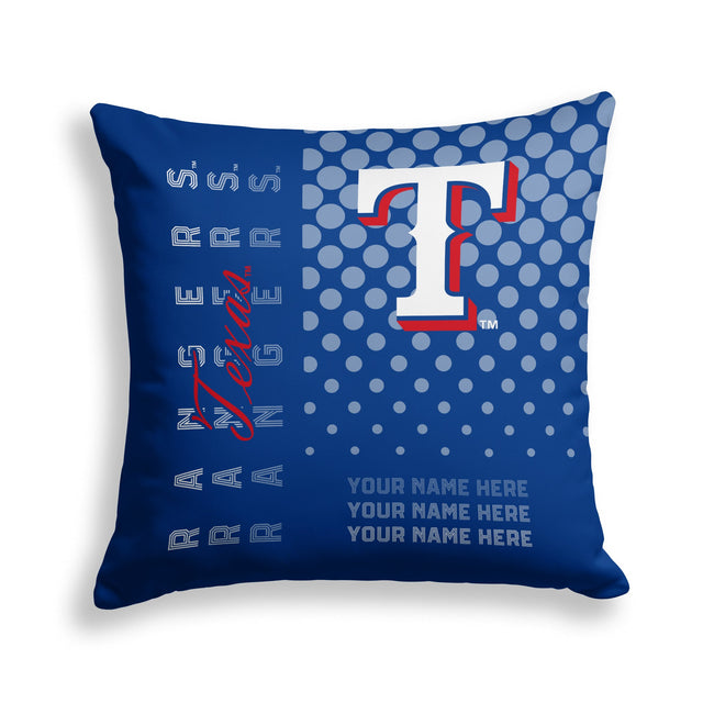 Pixsona Texas Rangers Halftone Throw Pillow | Personalized | Custom