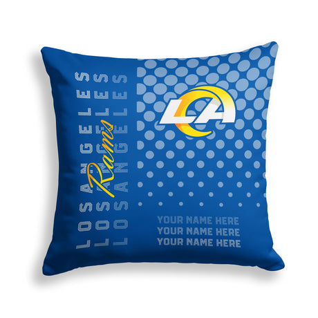 Pixsona Los Angeles Rams Halftone Throw Pillow | Personalized | Custom