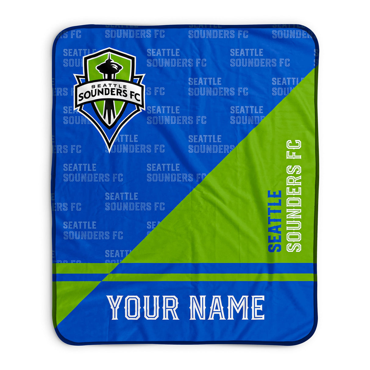 Pixsona Seattle Sounders FC Split Pixel Fleece Blanket | Personalized | Custom