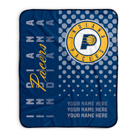 Pixsona Indiana Pacers Halftone Pixel Fleece Blanket | Personalized | Custom