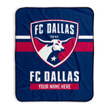 Pixsona FC Dallas Stripes Pixel Fleece Blanket | Personalized | Custom