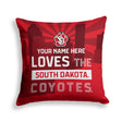 Pixsona South Dakota Coyotes Skyline Throw Pillow | Personalized | Custom