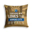 Pixsona Kansas City Royals Skyline Throw Pillow | Personalized | Custom