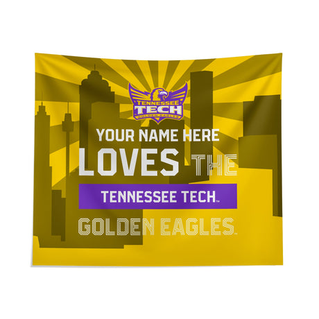 Pixsona Tennessee Tech Golden Eagles Skyline Tapestry | Personalized | Custom