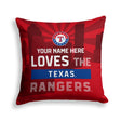 Pixsona Texas Rangers Skyline Throw Pillow | Personalized | Custom